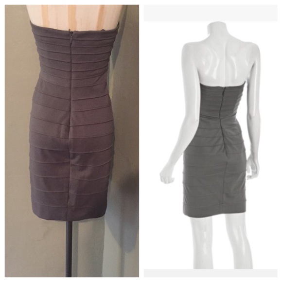 BCBGMaxazria Strapless Misty Morning Grey Dress! - Picture 2 of 4